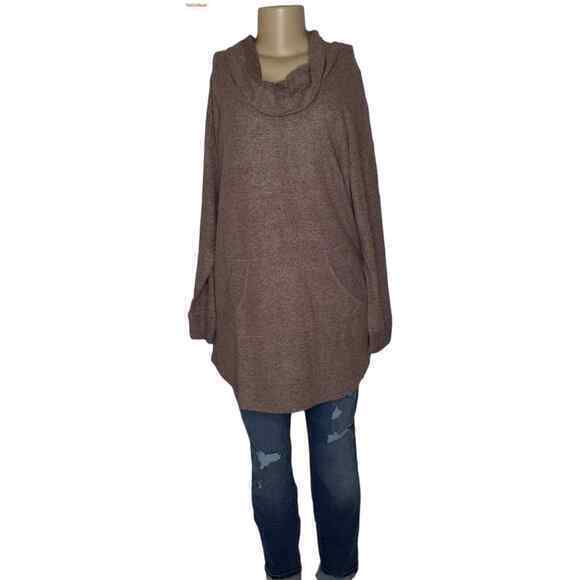NEW TORRID Sweater Tunic Super Soft Plus Size 1X 14-16 Kangaroo Pocket Cowl‎ - Picture 6 of 9